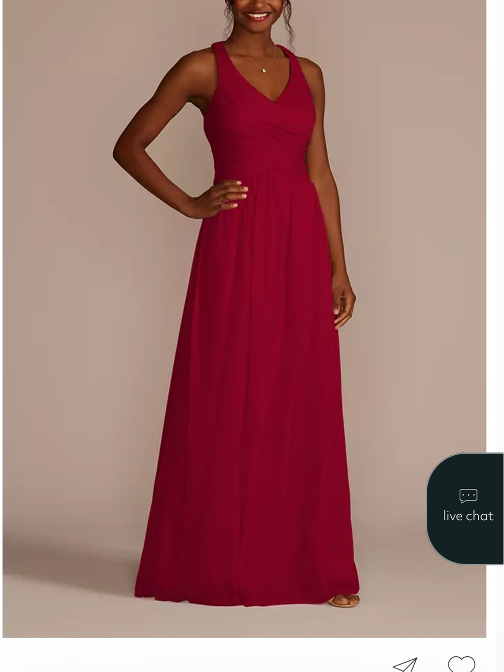 David’s Bridal bridesmaid dress style W10974 apple size 14